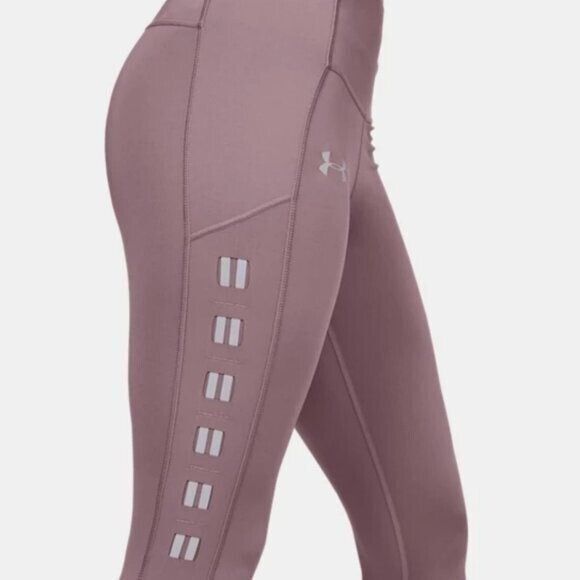 Under Armour women large UA Qualifier Speedpocket Roadside Runway Crop Tights - Picture 10 of 13